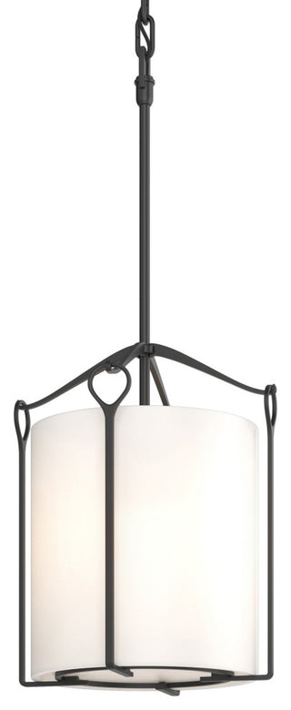 Bow Tall Mini Pendant, Black, Opal Glass