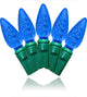 35-Piece Faceted C6 Conical Blue LED Light Set With In-Line Rectifer