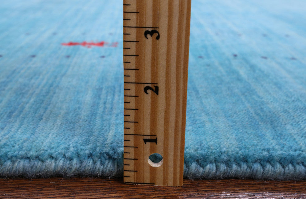 Persian Gabbeh Hand Knotted Rug 6' 0" X 9' 0" Q7027