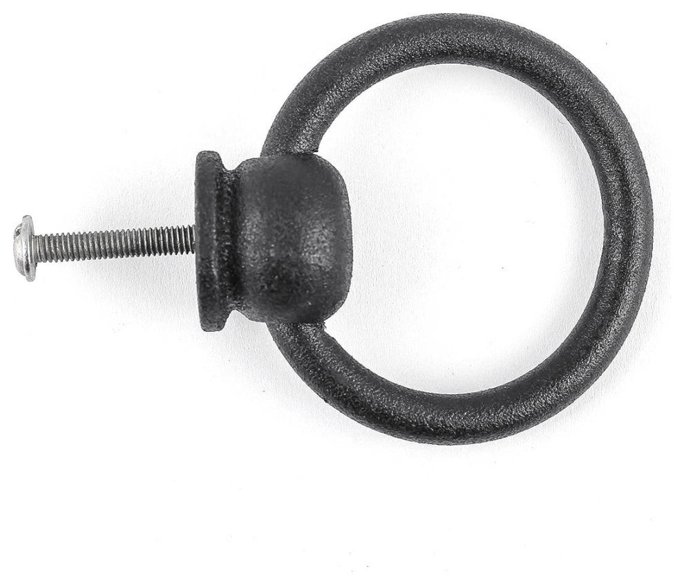 Cabinet Ring Pulls Mission Black Wrought Iron Pack of 20 |