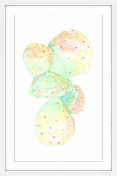 "Illuminating Cacti" Framed Painting Print, 16"x24"