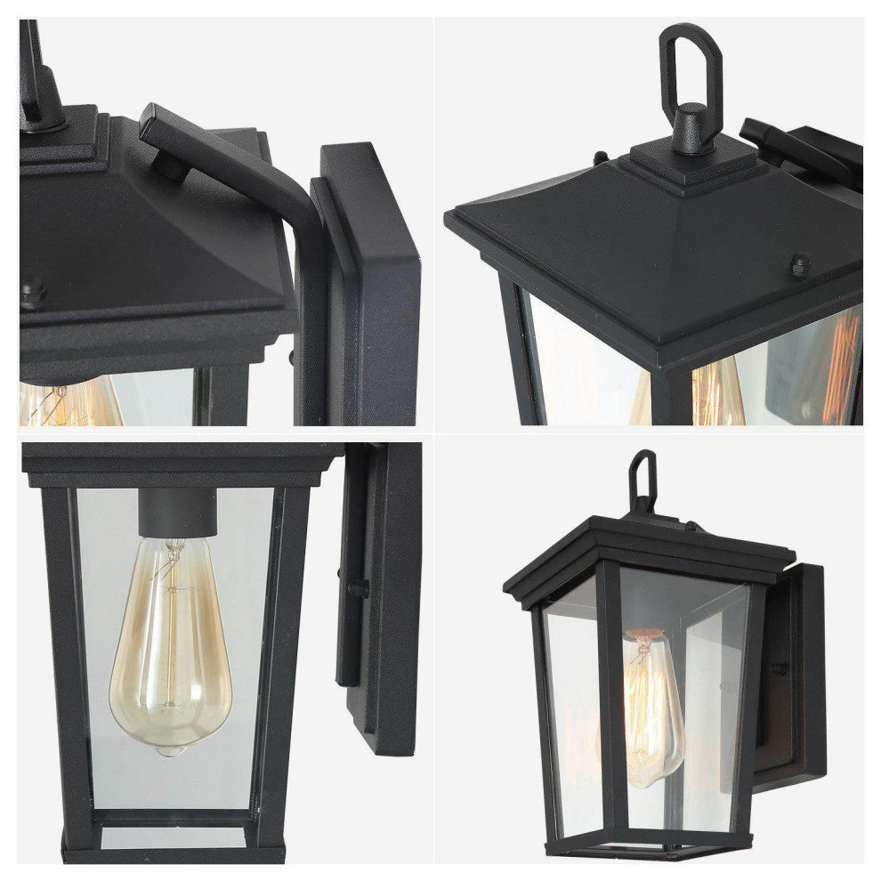LNC 1-Light Wall Lamps Outdoor Wall Sconces Lantern Black Wall Lights