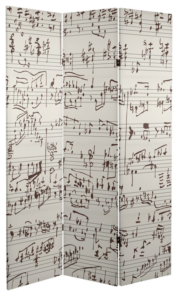 6' Tall Double Sided Music Canvas Room Divider