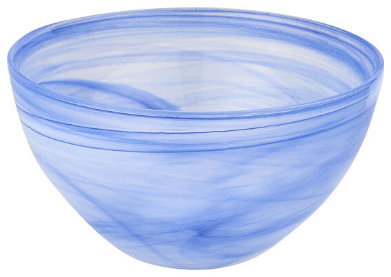 Badash P283 Blue Alabaster Glass Round Salad Candy Bowl