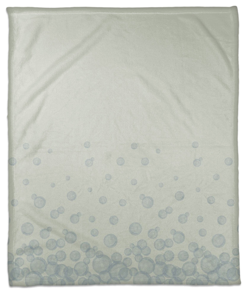 Bubbles On Green 50 x 60 Coral Fleece Blanket