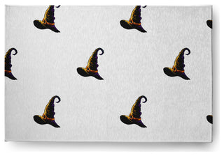 Witches Brew Halloween Design Chenille Area Rug, White, 2'x3'