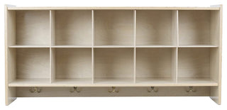 10-Section Wall Mount Storage Cubby Organizer Hanging Coat Locker