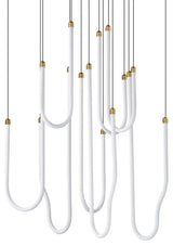 ET2 E24988 Soleil 36"W Multi Light Pendant - Natural Aged Brass