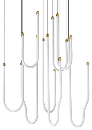 ET2 E24988 Soleil 36"W Multi Light Pendant - Natural Aged Brass