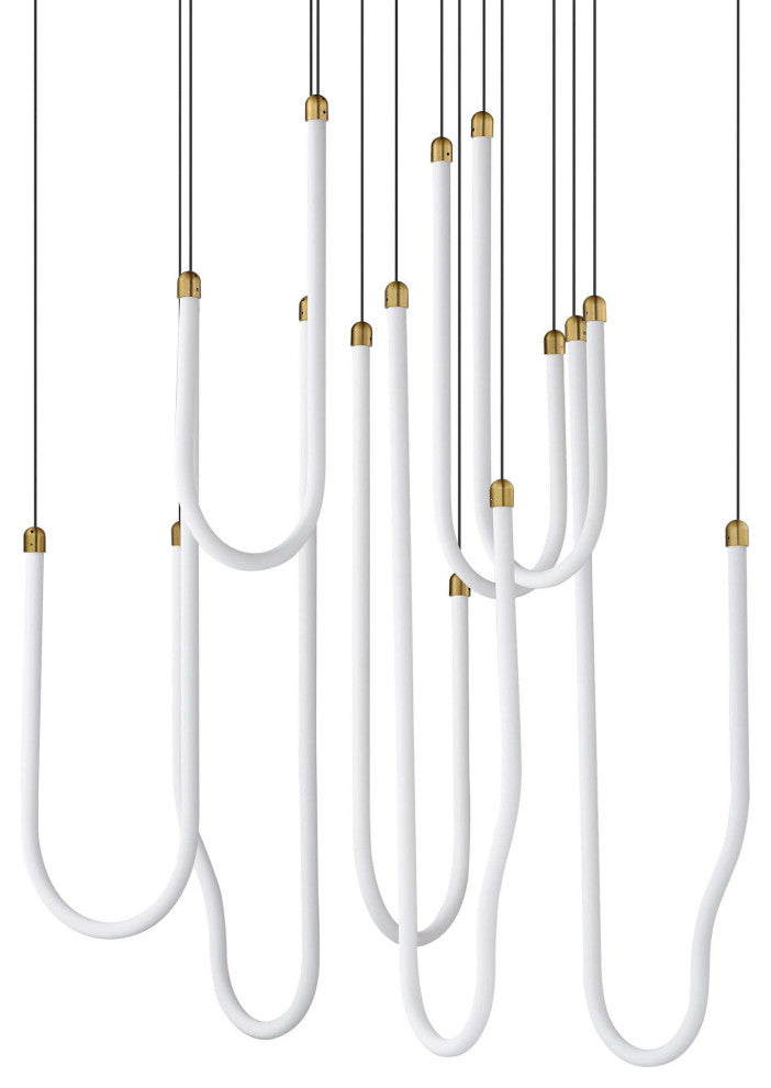 ET2 E24988 Soleil 36"W Multi Light Pendant - Natural Aged Brass