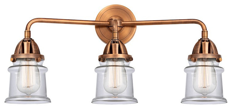 288-3W-AC-G182S-LED 3 Light 23.25" Bath Vanity Light, Antique Copper