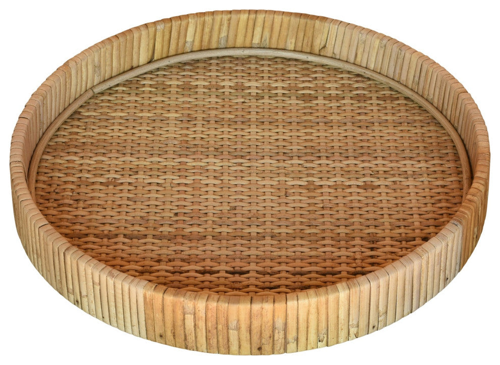 Braided Bamboo Round Tray