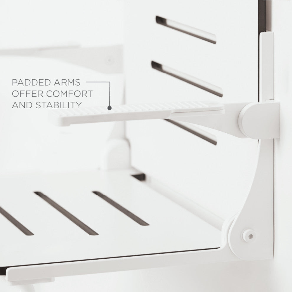 Seachrome Comfort Plus Shower Seat, White Frame and Pads