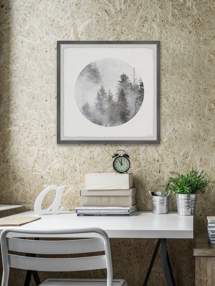 "Misty Magical Forest" Framed Painting Print, 12"x12"