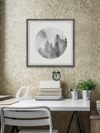 "Misty Magical Forest" Framed Painting Print, 12"x12"