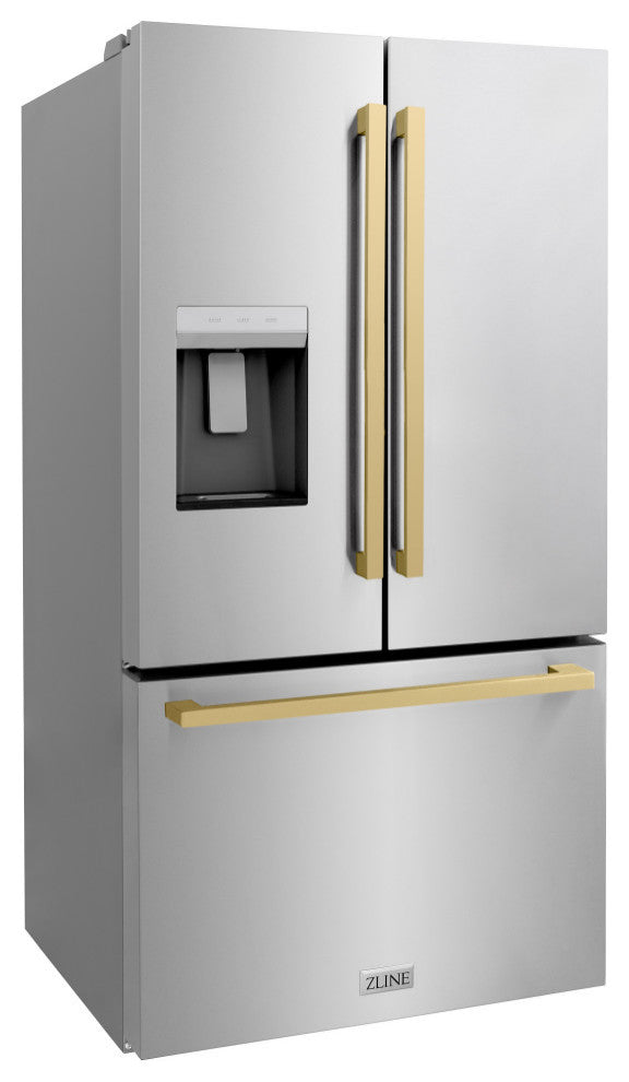 ZLINE 36" Standard Depth Refrigerator With Water, Stainless RSMZ-W-36-FCB