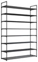 Shoe Rack 8-Tier Shoe Organizer for Closet, Bathroom, Entryway Holds 40 Pairs, Black