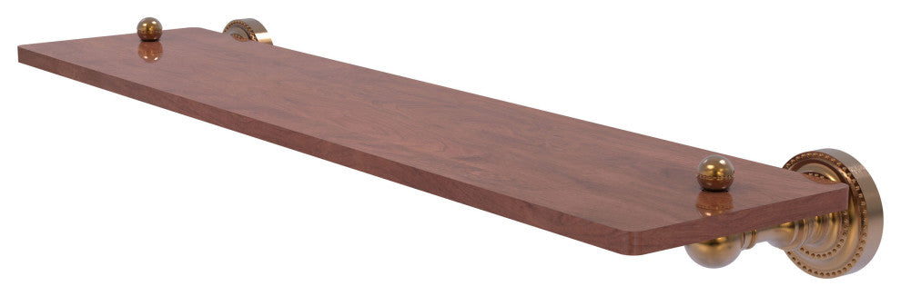 Dottingham 22" Solid Wood Shelf, Brushed Bronze