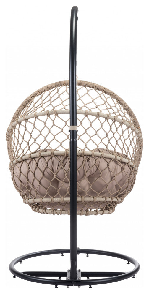 Rope Weave Beige Hanging Chair