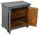 Jenna 2-Door Solid Wood Nightstand, a Gray Finish