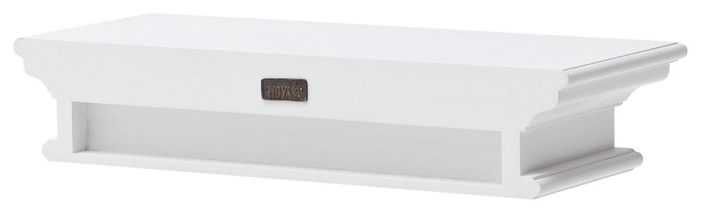 23" Classic White Floating Wall Shelf