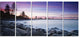 "Rocky Burleigh Point in Blue" Seascape Art Canvas, 5 Panels, 60"x28"