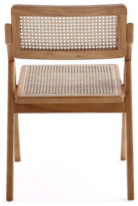 Manhattan Comfort Lambinet Dining Folding Chair, Nature, Set of 2