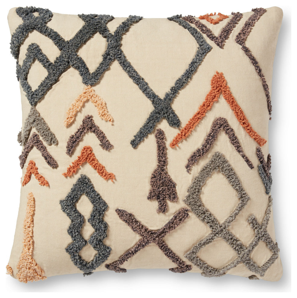 Loloi PLL0046 Ivory / Multi 22" x 22" Cover Only Pillow