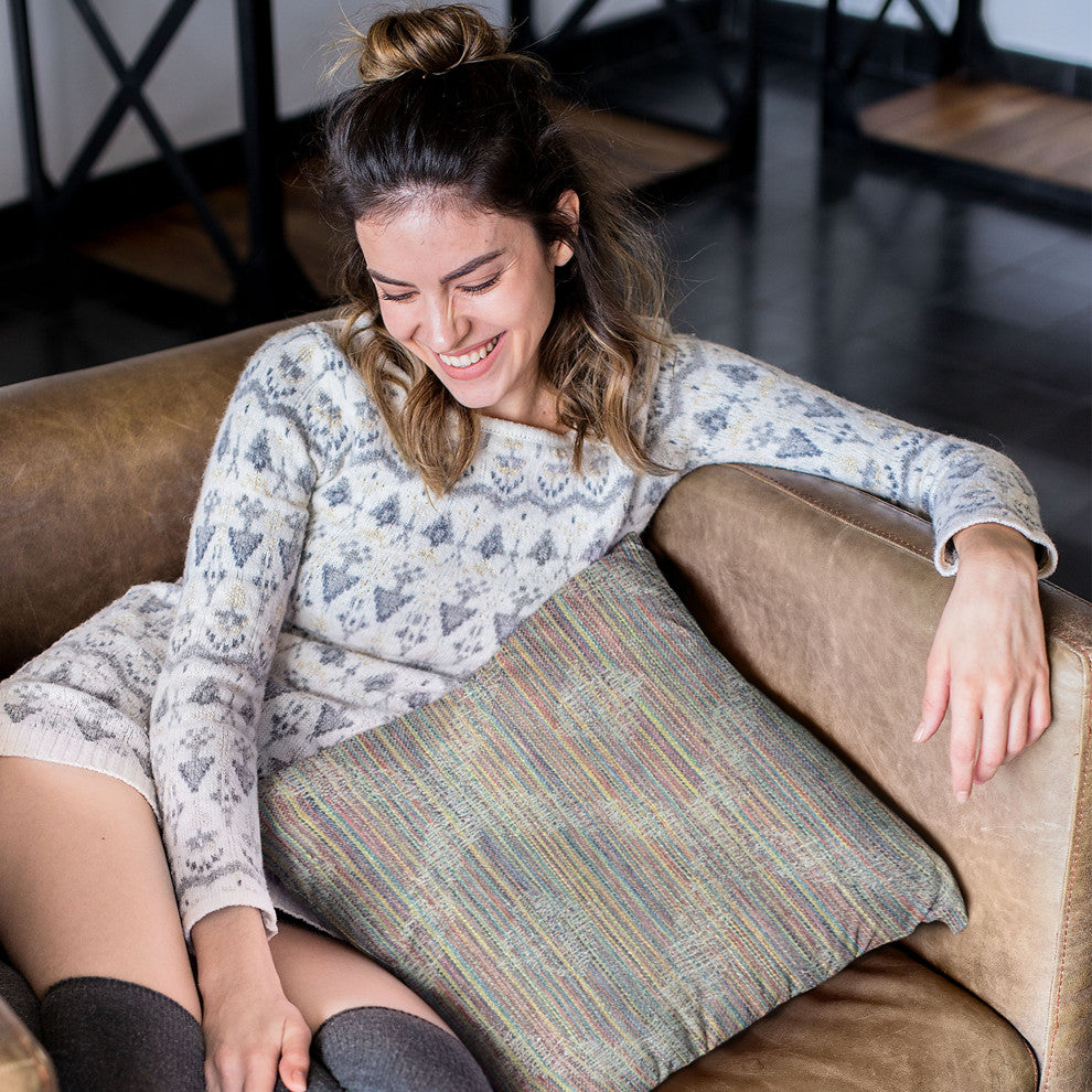 Plutus Multi-Color Diamond Abstract Luxury Throw Pillow, 20"x36"