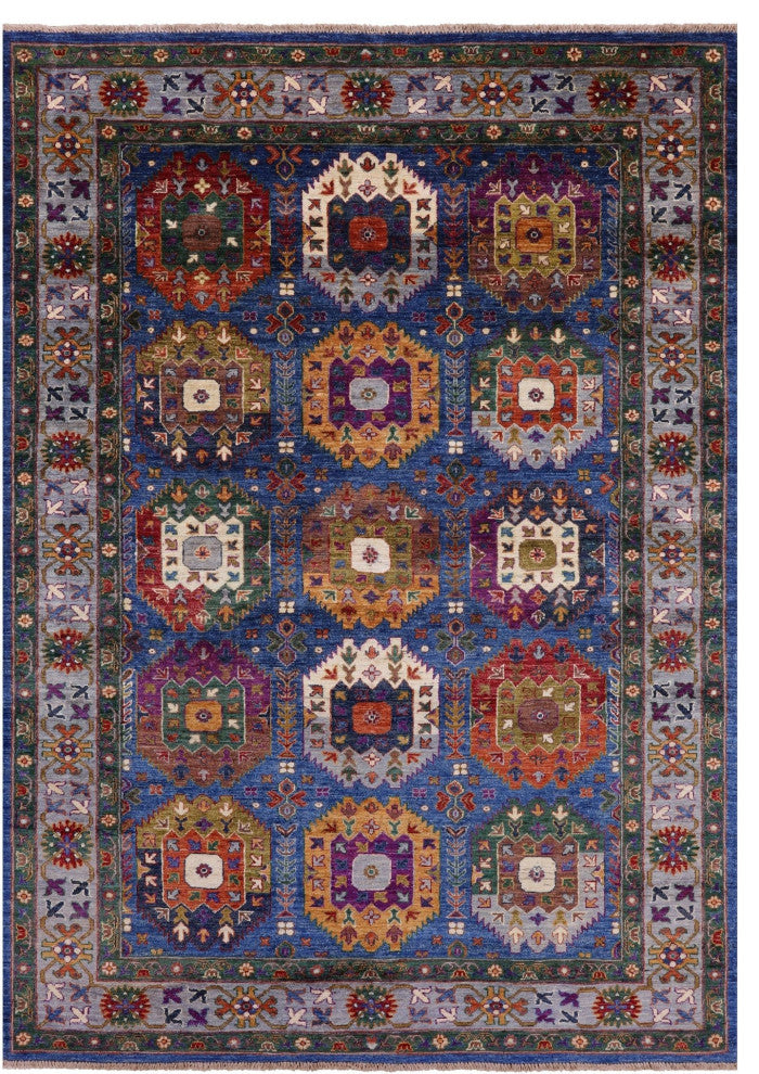 5' 6" X 8' 0" Fine Turkmen Hand Knotted Rug - Q12362