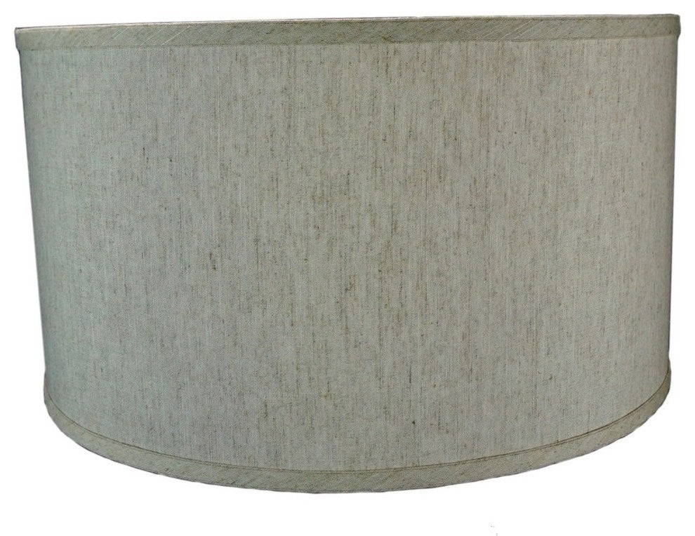 Shallow Drum Lampshade 18"x18"x10", Textured Oatmeal