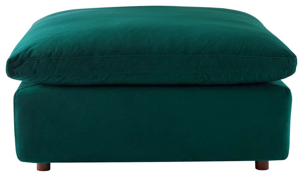 Accent Chair Ottoman, Velvet, Green, Modern, Living Lounge Hotel Hospitality