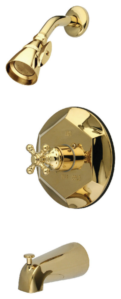 Kingston Brass Tub and Shower Faucet, Polished Brass