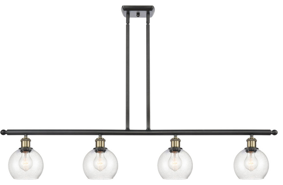 Innovations 516-4I-BAB-G124-6-LED 4 Light Island Light, Black Antique Brass