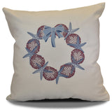 Decorative Holiday Pillow Geometric Print, Blue, 18"x18"