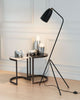 Floor Lamp Light, Steel Metal, Black, Kitchen Lounge Bistro Lobby Hospitality