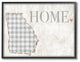 Georgia Gray Gingham & Floral Heart & Home Framed Giclee Art, 11"x14"