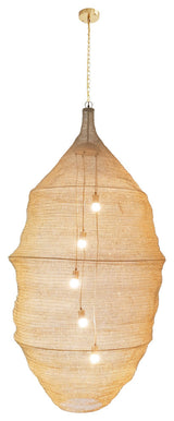 Gold Chain Basket Chandelier