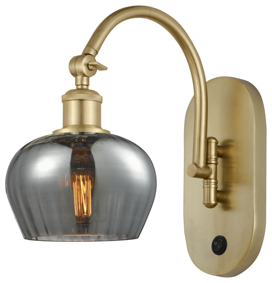 Innovations 518-1W-SG-G93-LED Fenton 1 Light 6.5" Sconce, Satin Gold
