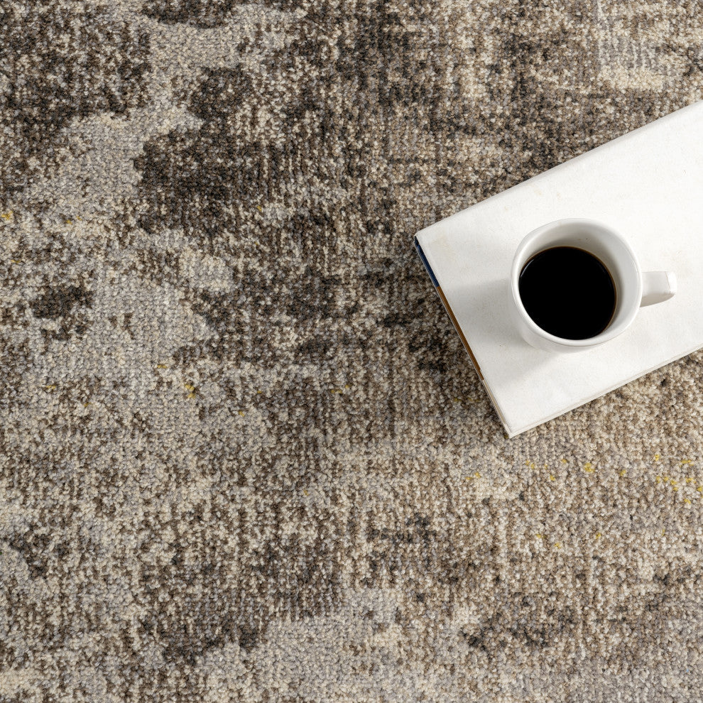 Nuloom Monet Modern Abstract Rug, Beige 7' 10" x 11'