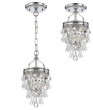 Crystorama Lighting Group 131_CEILING Calypso 7"W Semi-Flush - Vibrant Gold