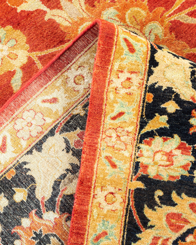 Amari, One-of-a-Kind Hand-Knotted Area Rug Orange, 8'1"x10'1"