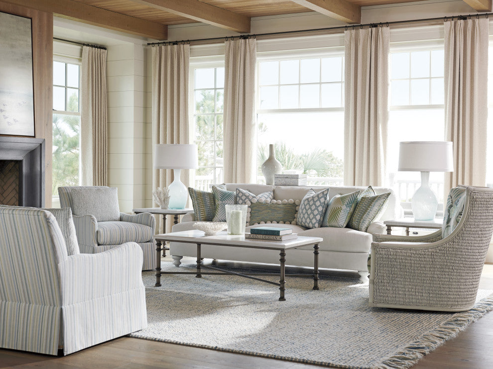 Flagler Rectangular Marble Top Cocktail Table