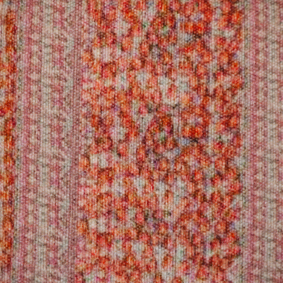 Parkland Collection Transitional Stripes Pink Square 18" x 18" Pillow