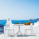 Lucy Outdoor Bistro 3-Piece Set With 24" Table Top White