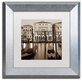 Alan Blaustein 'Venezia I' Art, Silver Frame, White Mat, 11x11