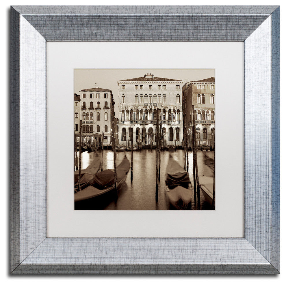 Alan Blaustein 'Venezia I' Art, Silver Frame, White Mat, 11x11