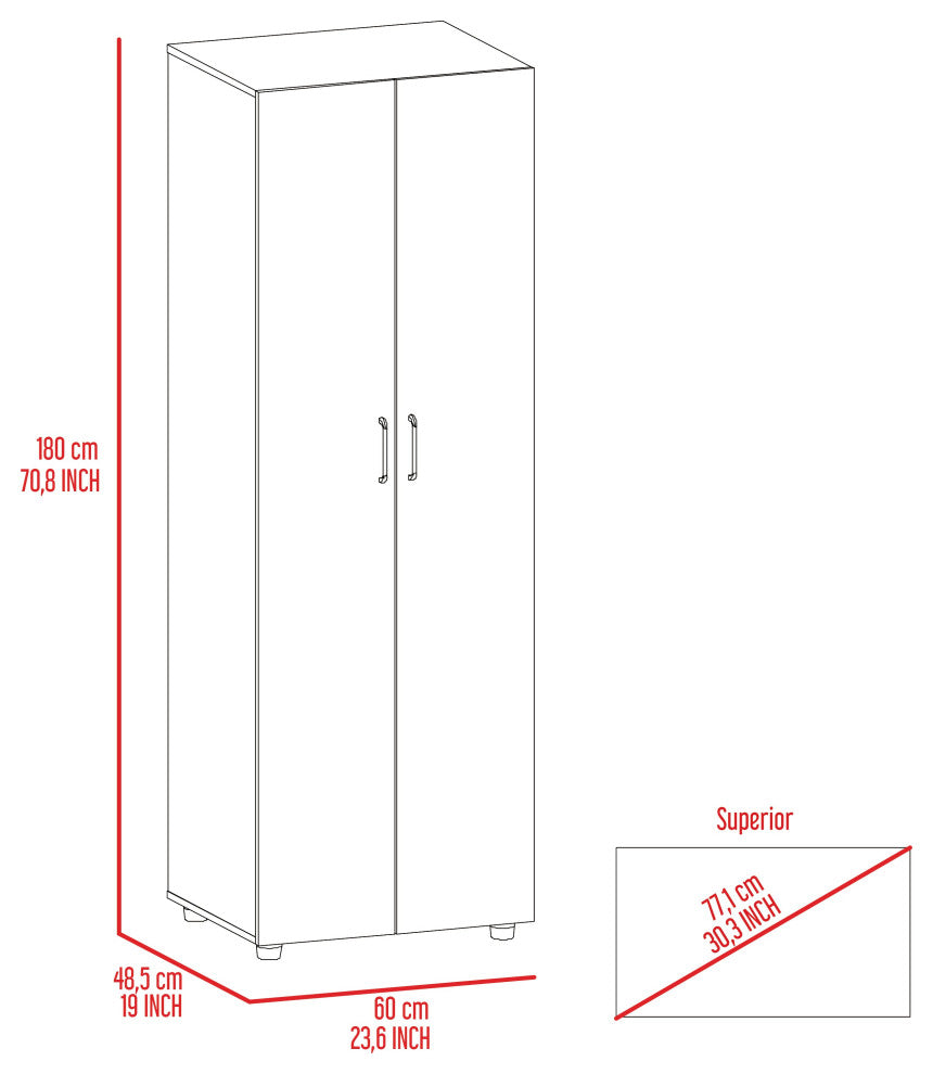 DEPOT E-SHOP Palmer 2-Piece Bedroom Set with Armoire and Drawer Dresser