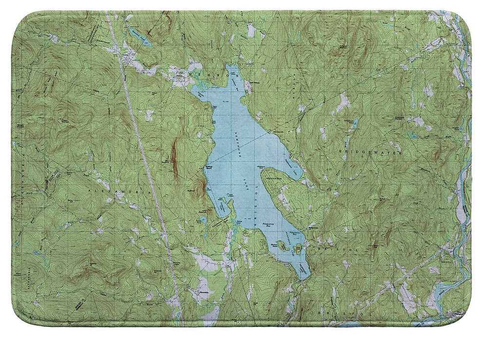 Newfound Lake, NH Nautical Map Bath Mat 24x36