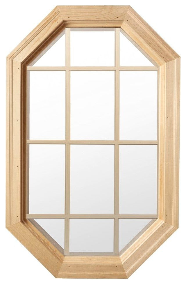 Tall Cabin Light 4 Season Wood Window With Grille, Clear Insulated Glass